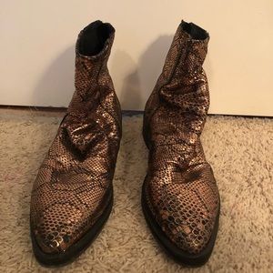 Free People gold booties size 39